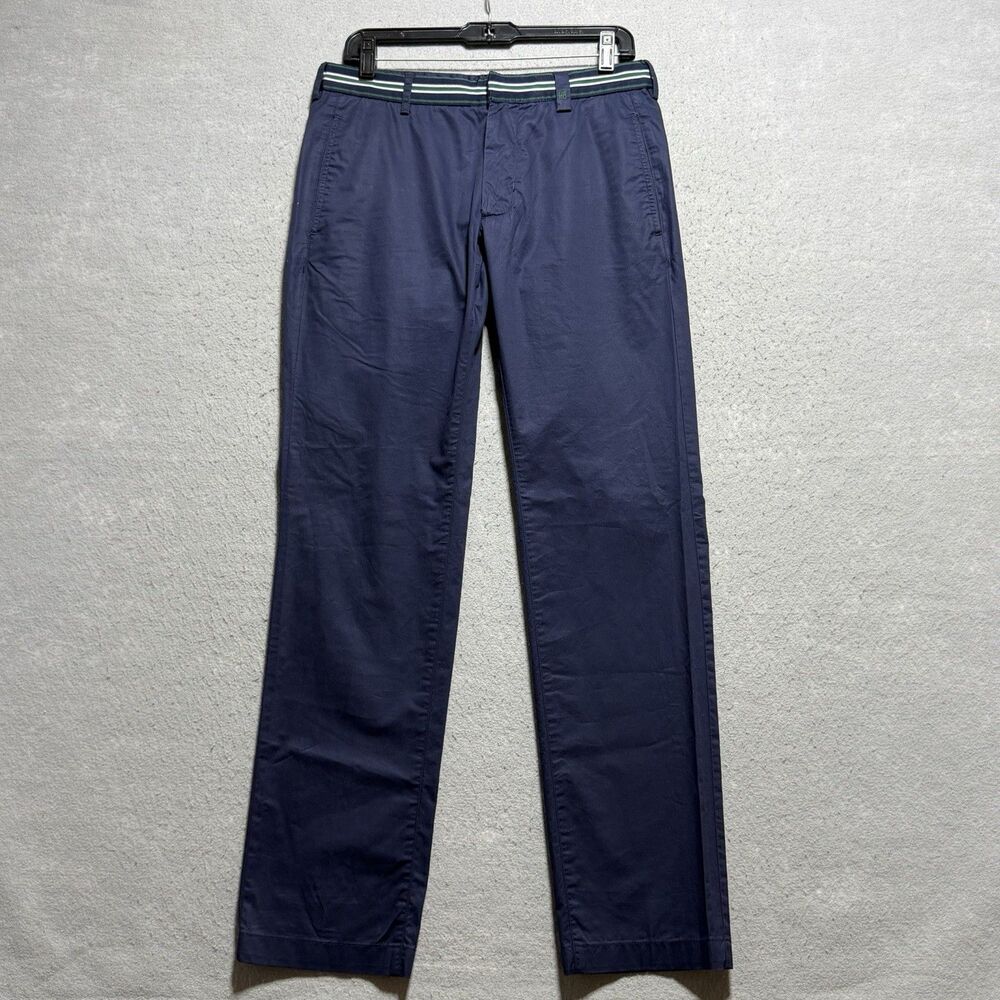 Carolina Herrera Pants Mens Size 32 Navy Blue Chino Comfort Stretch Flat Front